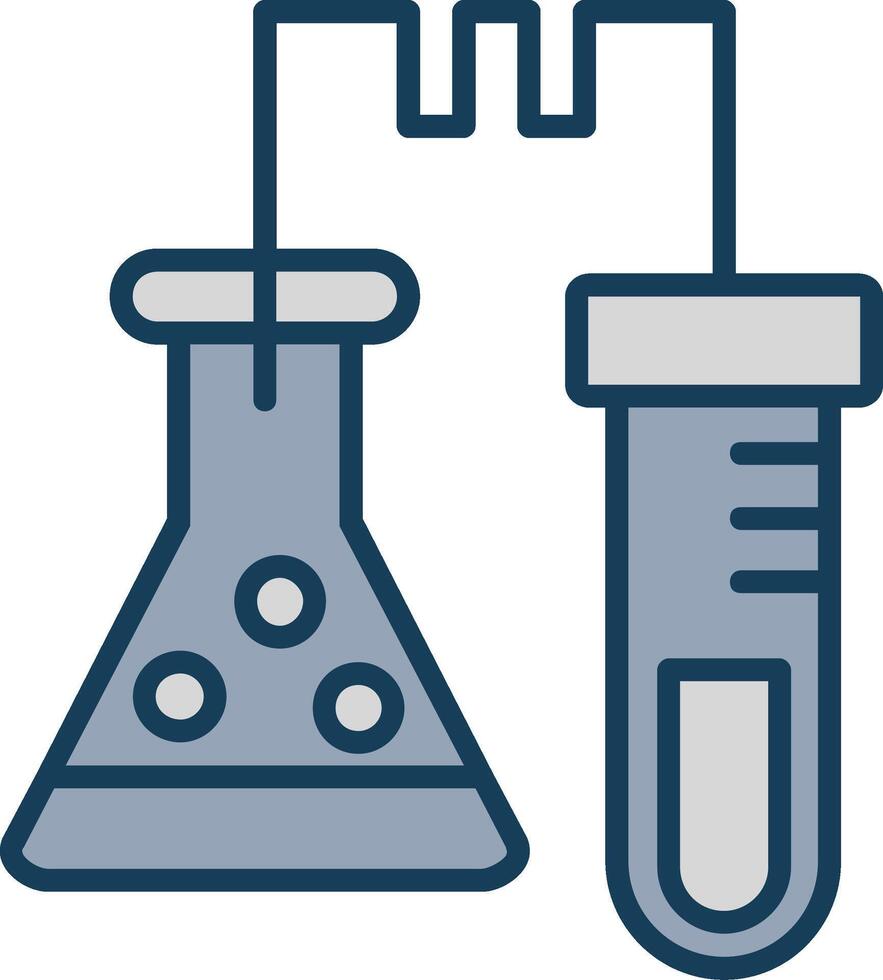 Laboratory Line Filled Grey Icon vector