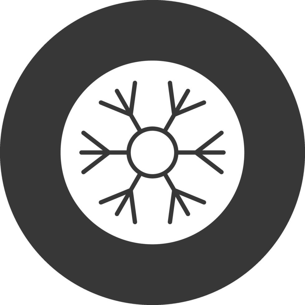 Snowflake Glyph Inverted Icon vector