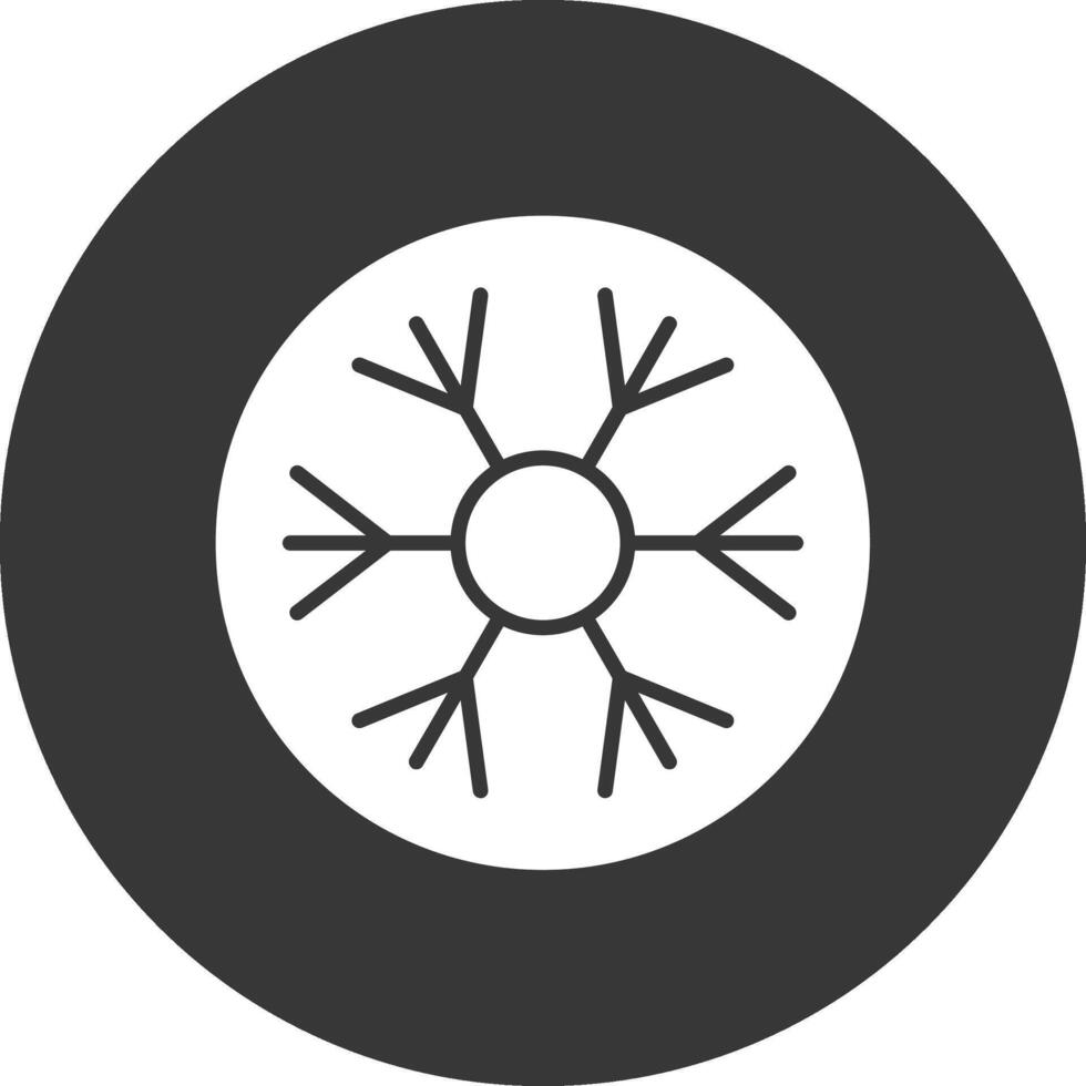 Snowflake Glyph Inverted Icon vector