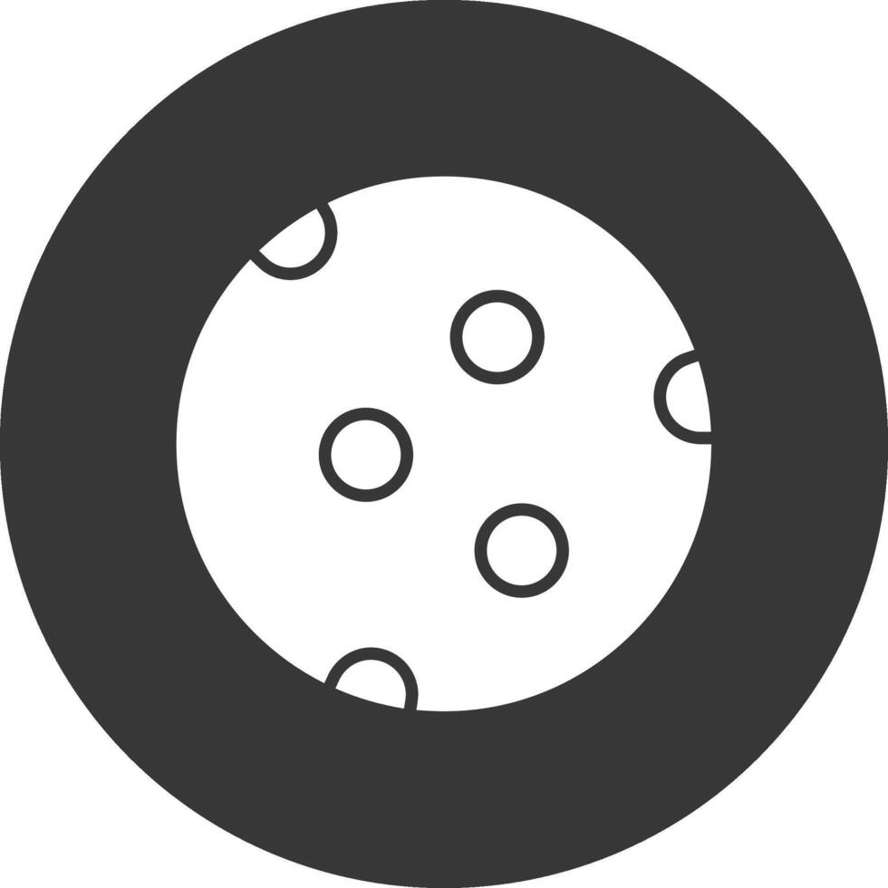 Moon Glyph Inverted Icon vector