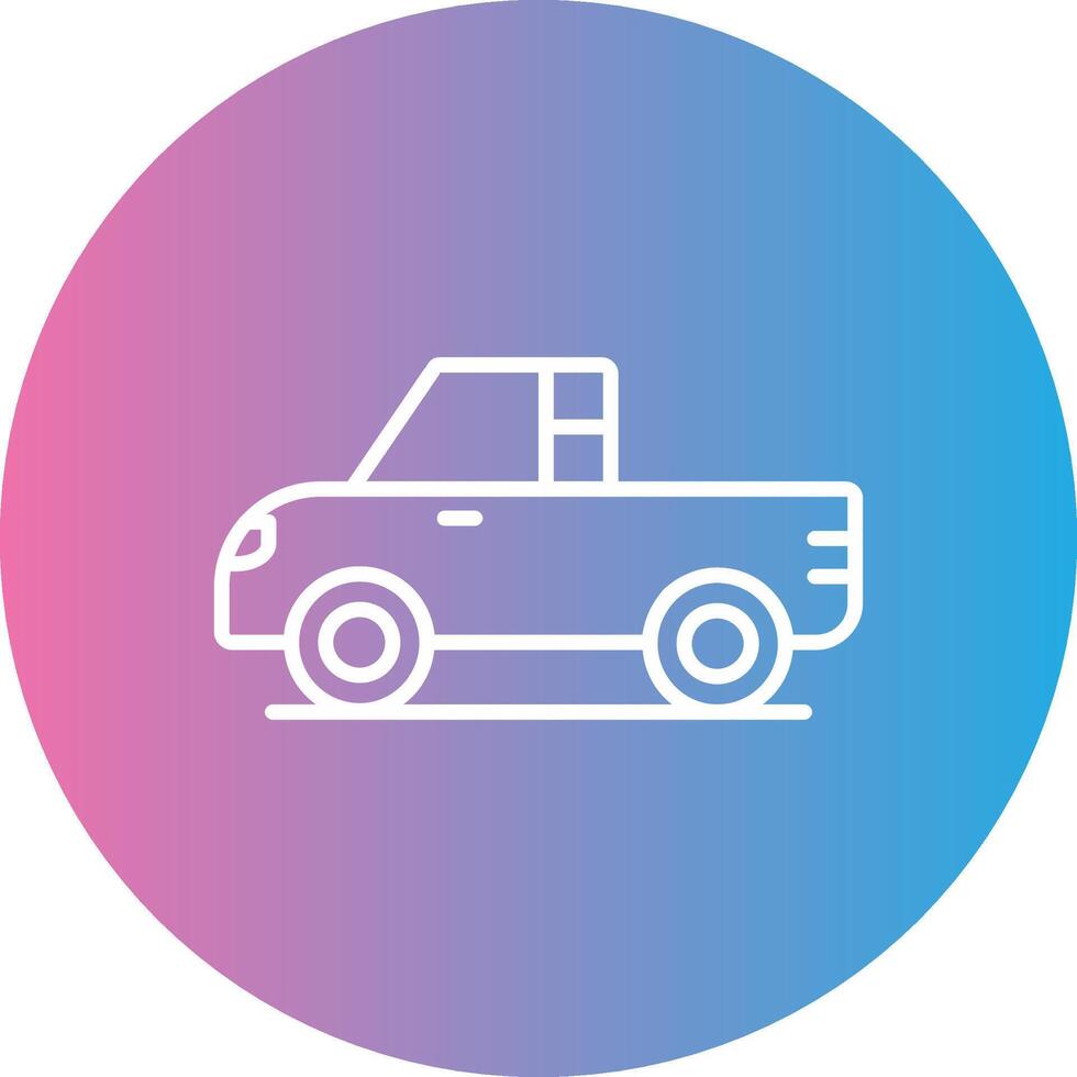 Pickup Line Gradient Circle Icon vector