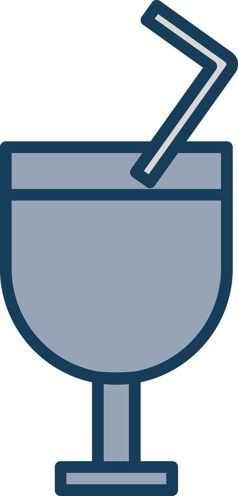 Glass Line Filled Grey Icon vector