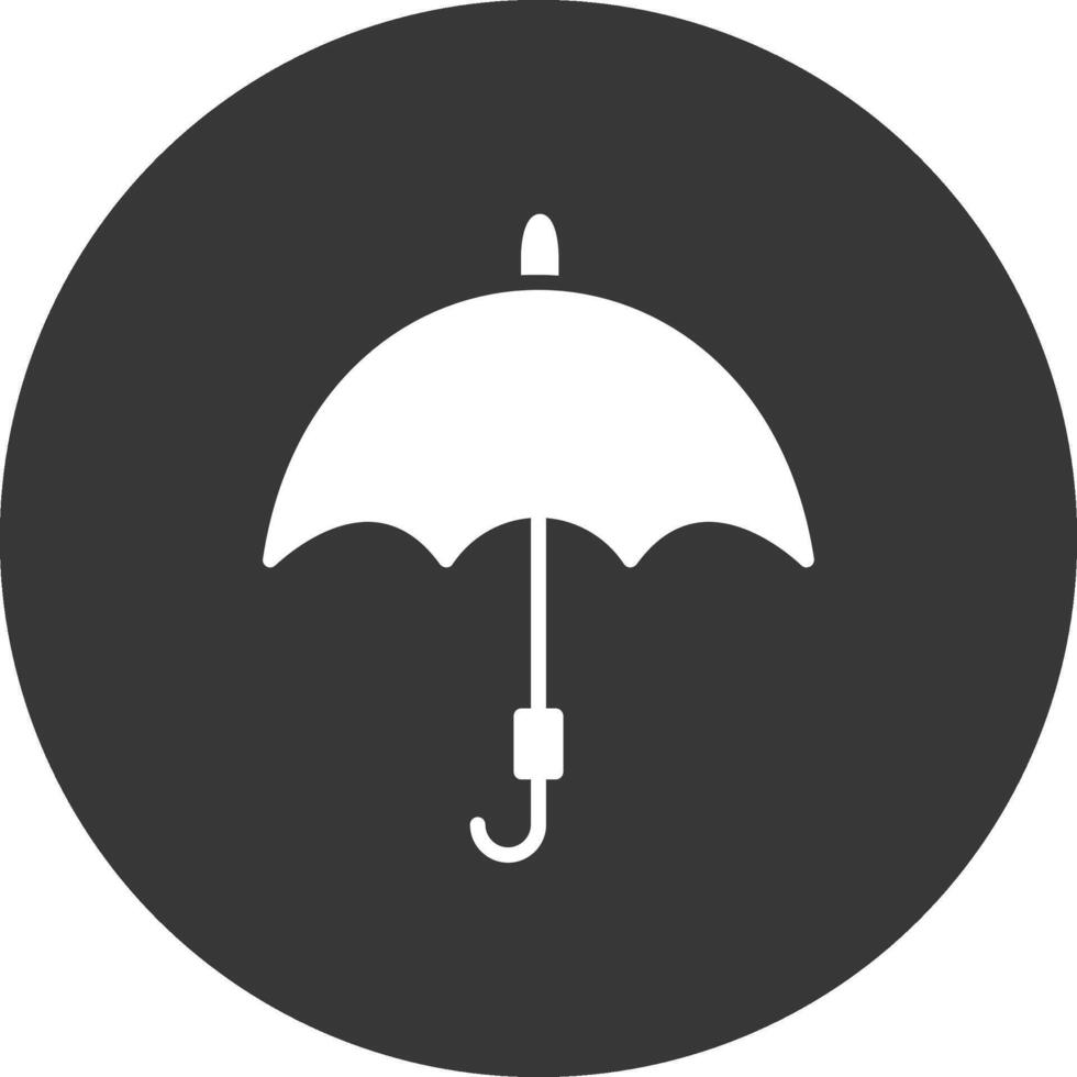 icono de glifo de paraguas invertido vector