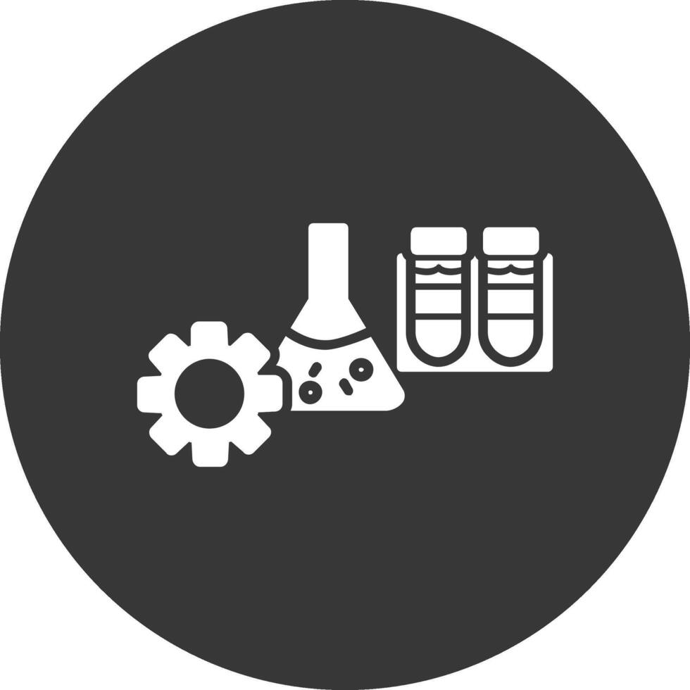 Experiment Glyph Inverted Icon vector