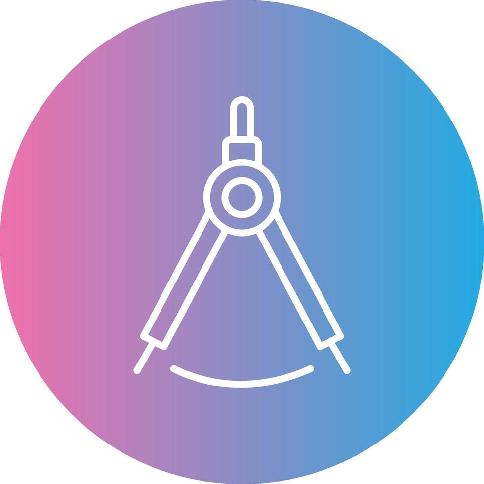 Dividers Line Gradient Circle Icon vector