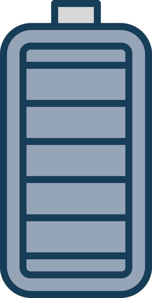 Battery Line Filled Grey Icon vector