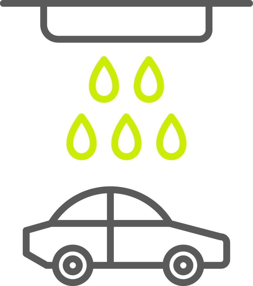 Car Wash Line Two Color Icon vector