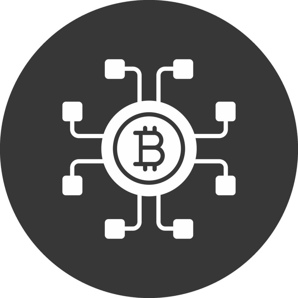 Decentralized Decentralized Glyph Inverted Icon vector