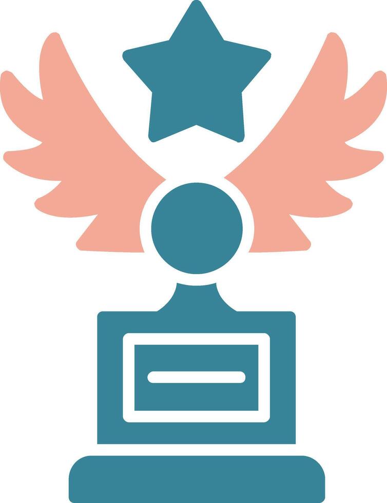 Wings Glyph Two Color Icon vector