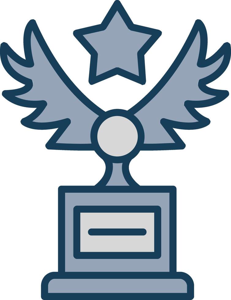 Wings Line Filled Grey Icon vector