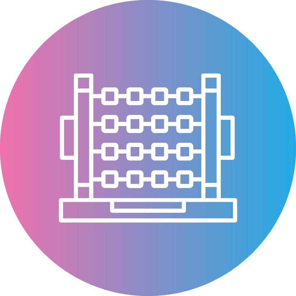 Abacus Line Gradient Circle Icon vector