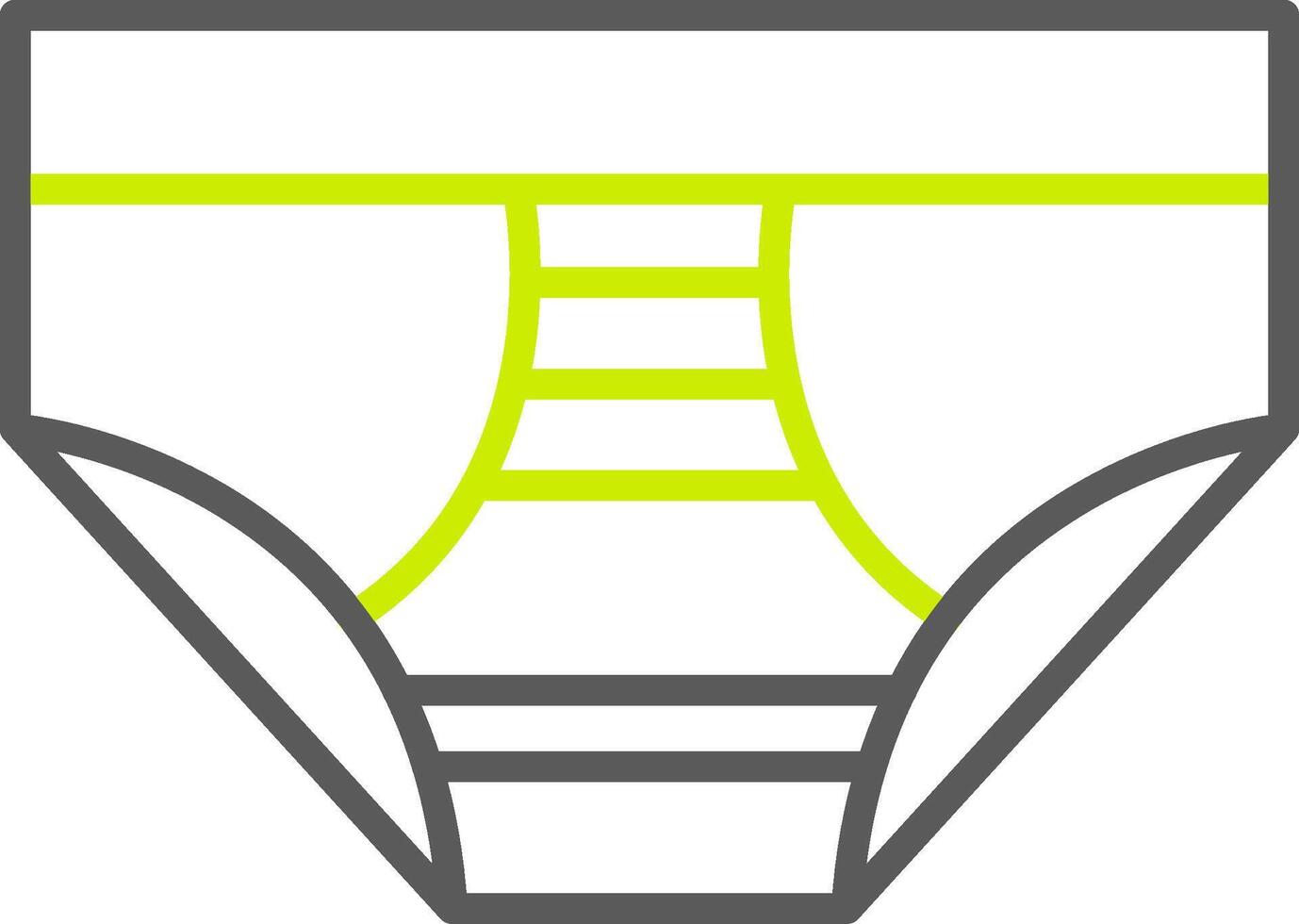 Underwear Line Two Color Icon vector