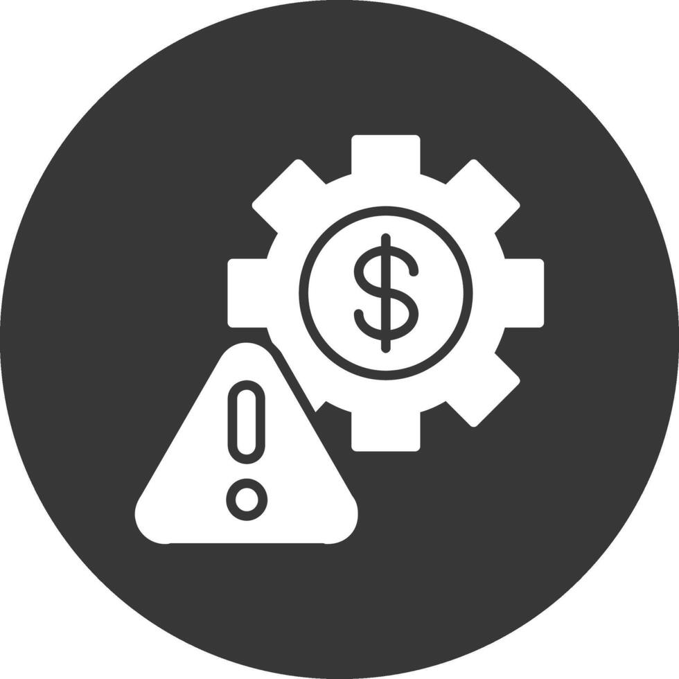 Factory Glyph Inverted Icon vector