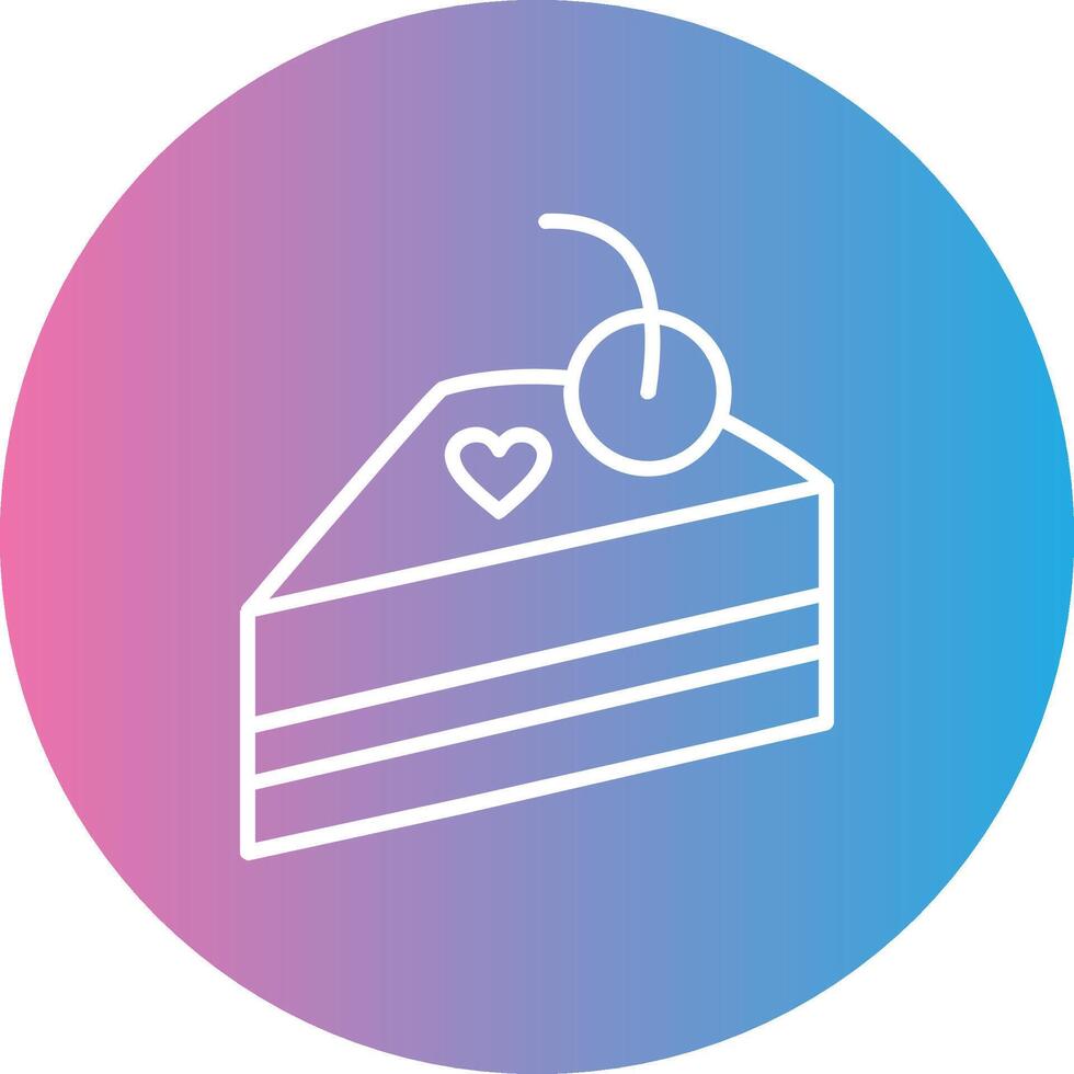 Pastry Line Gradient Circle Icon vector