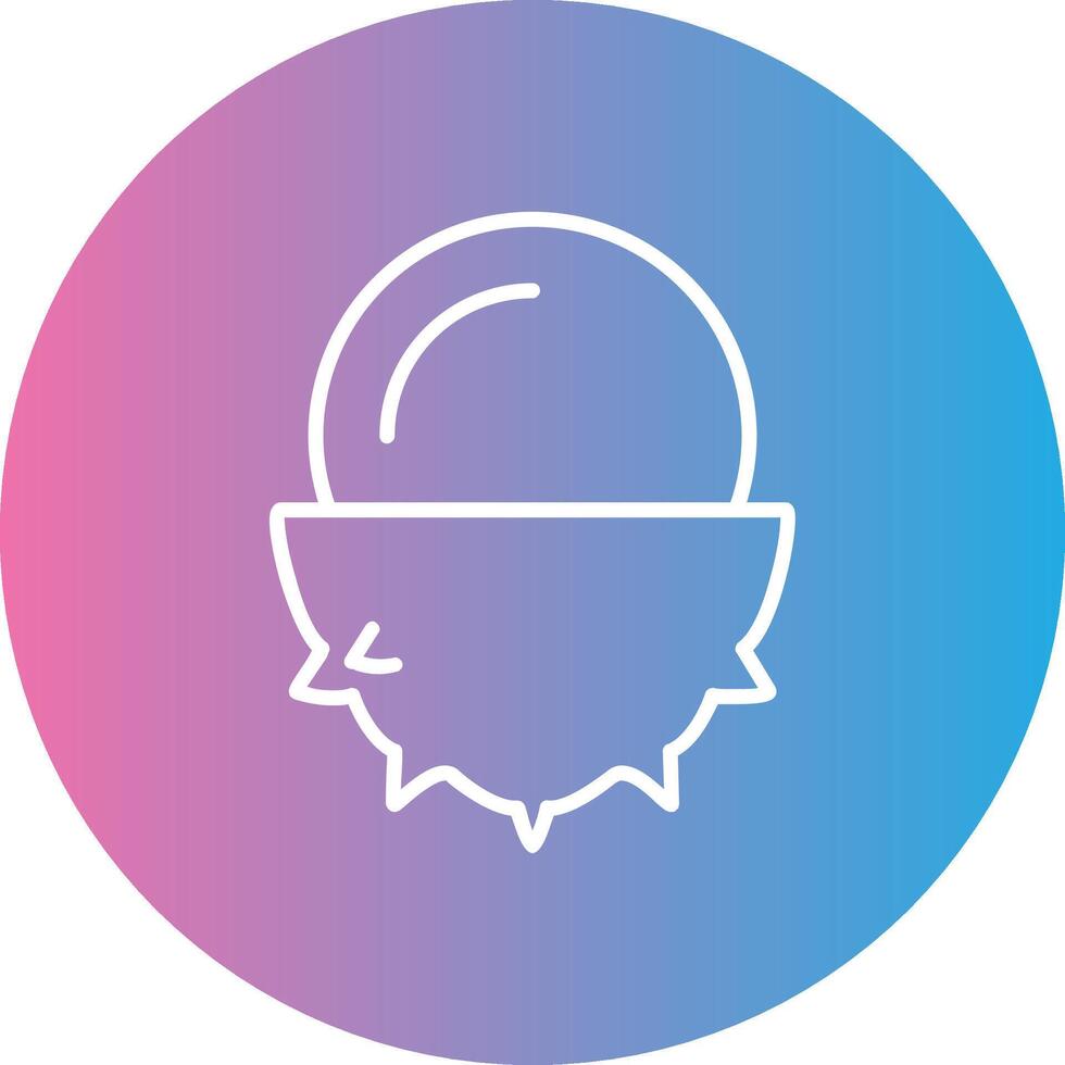 Lychee Line Gradient Circle Icon vector