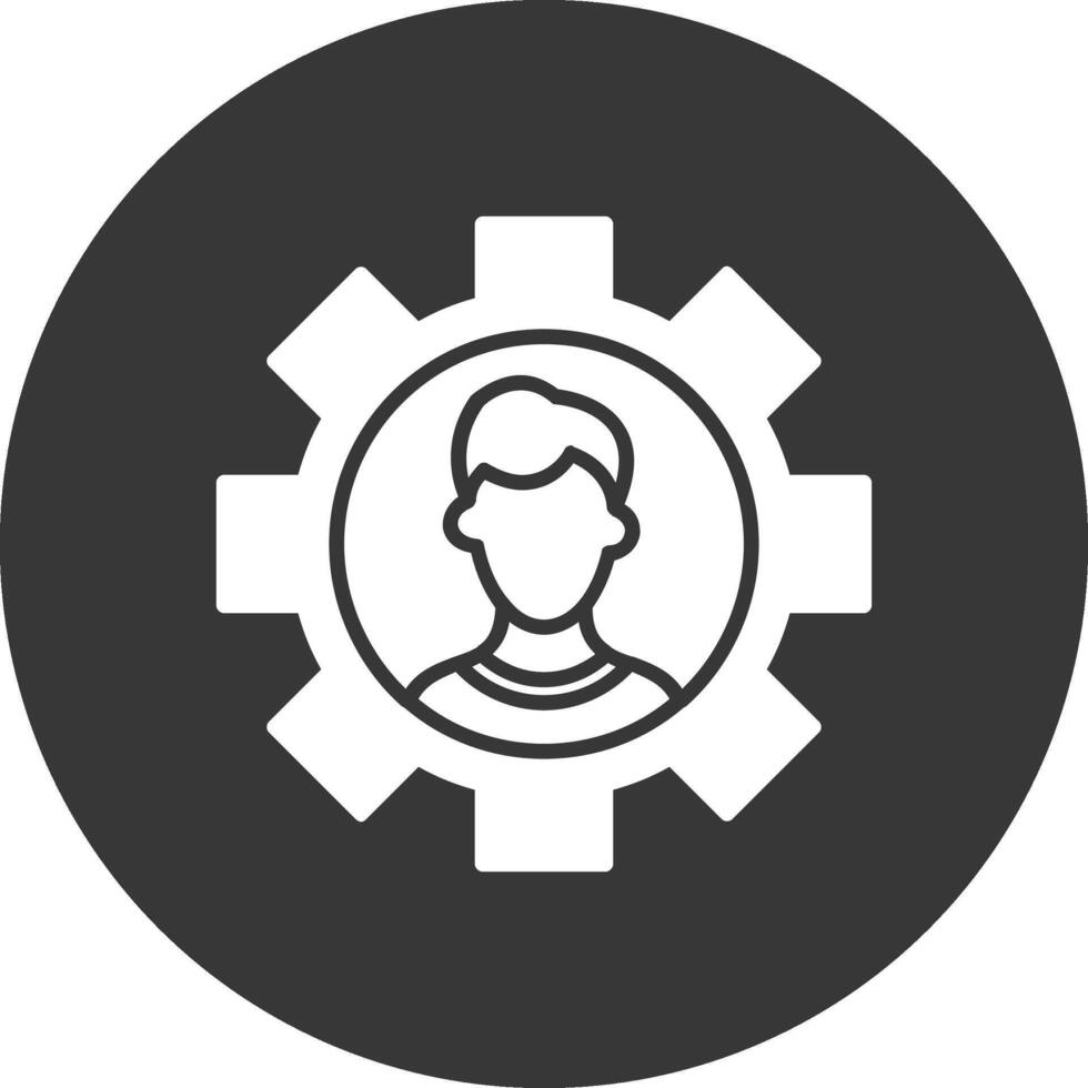 Coal Mining Glyph Inverted Icon vector