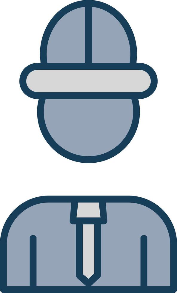 Architect Line Filled Grey Icon vector