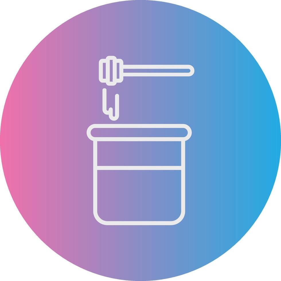 Honey Line Gradient Circle Icon vector