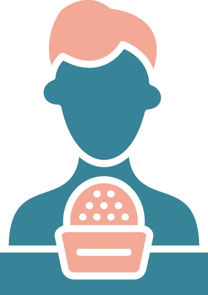 Journalist Glyph Two Color Icon vector