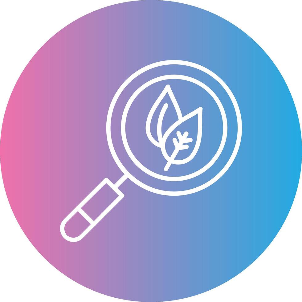 Natural Research Line Gradient Circle Icon vector