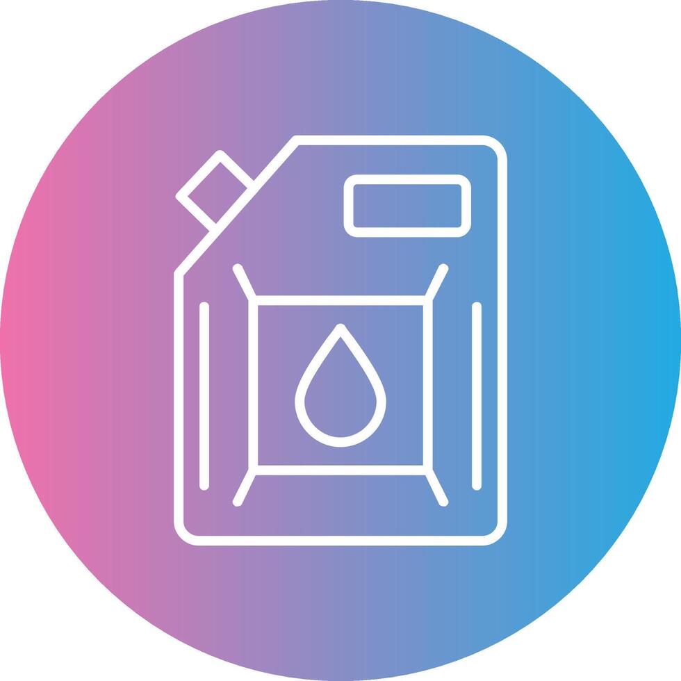 Biodiesel Engine Line Gradient Circle Icon vector