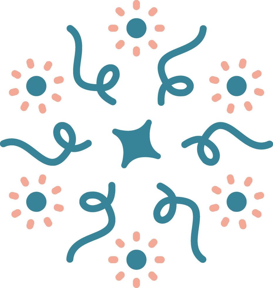 Firework Glyph Two Color Icon vector