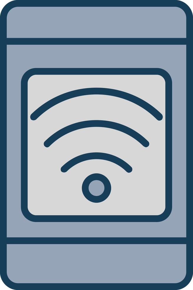 Mobile Connection Line Filled Grey Icon vector