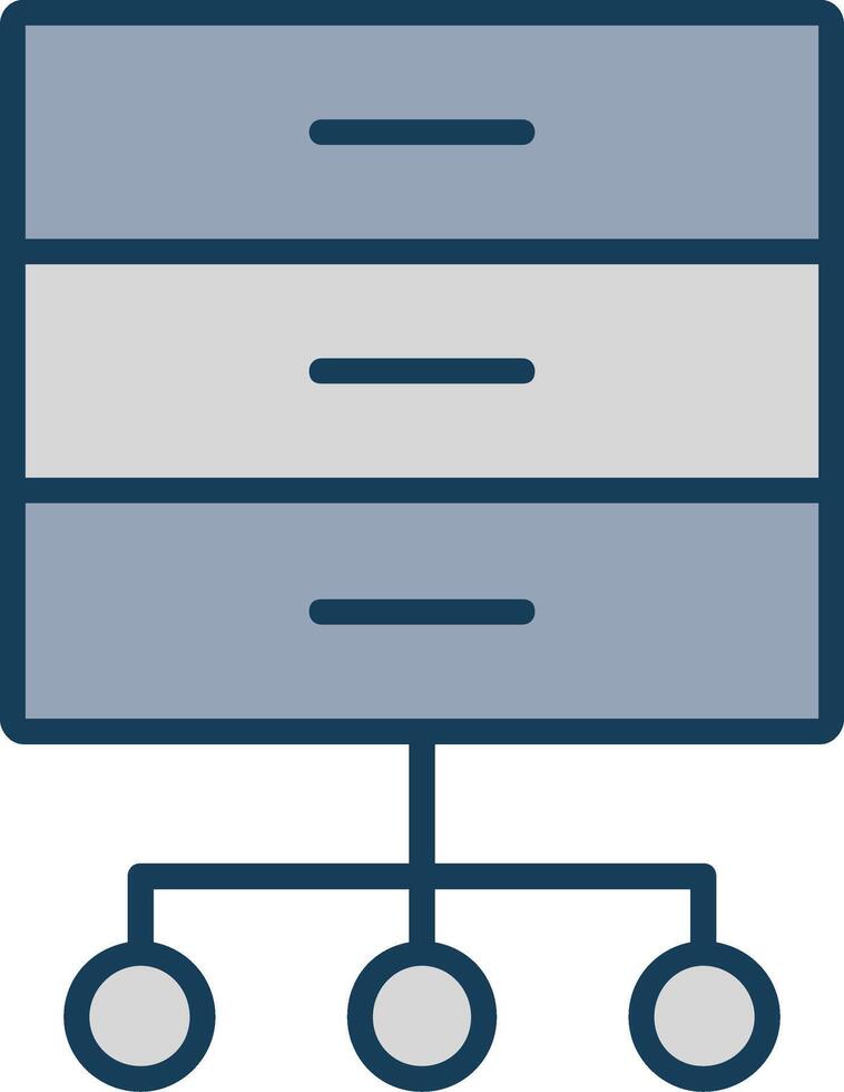 Database Connection Line Filled Grey Icon vector