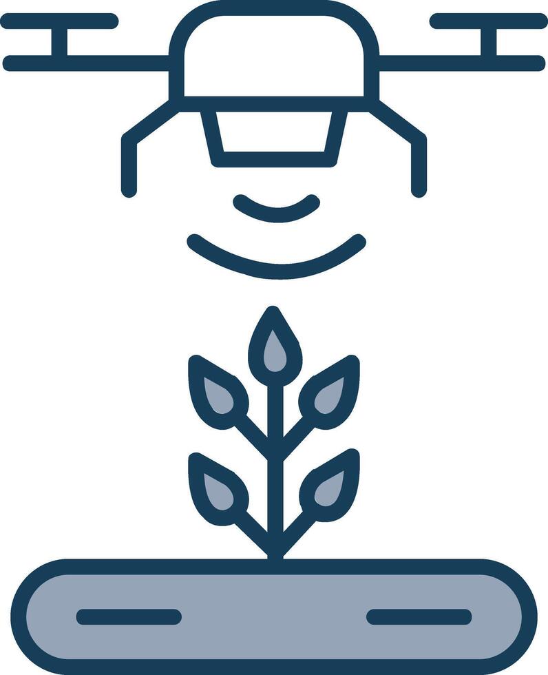 automático irrigador línea lleno gris icono vector