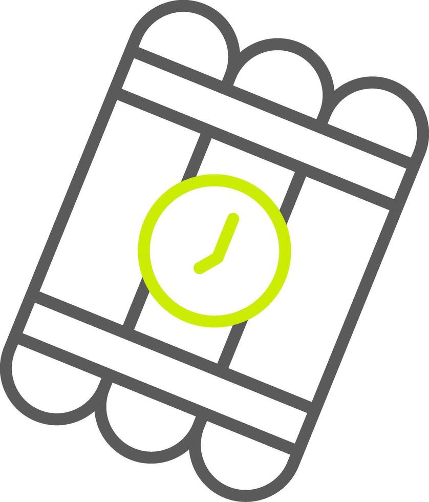 Bomb Line Two Color Icon vector