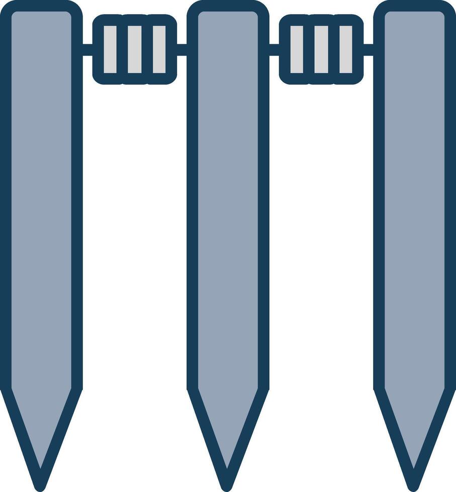 Wicket Line Filled Grey Icon vector
