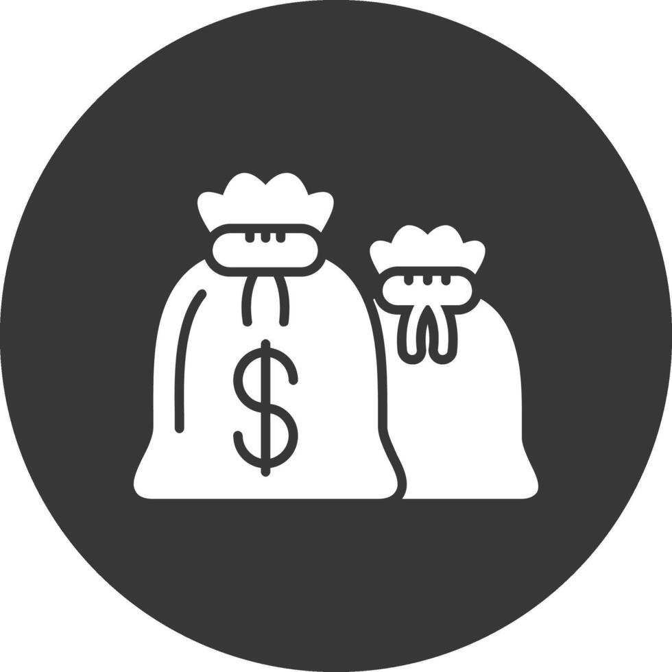 Budget Glyph Inverted Icon vector