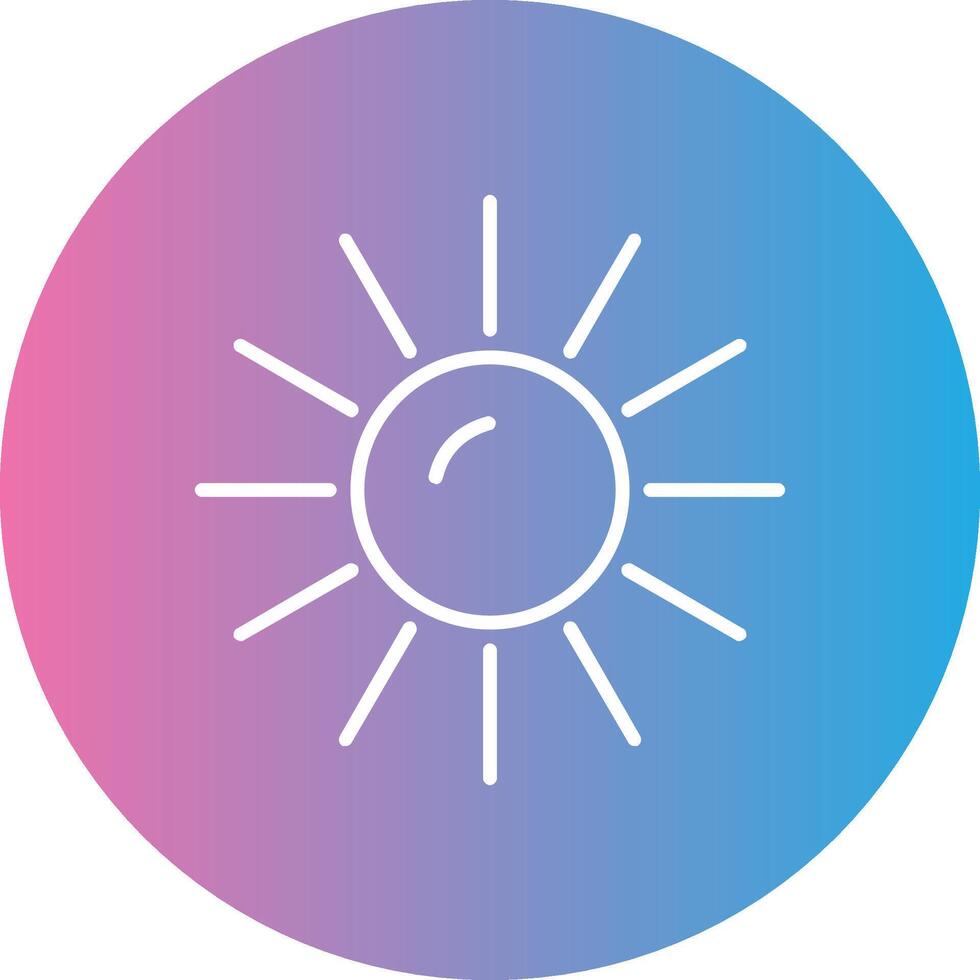 Sun Line Gradient Circle Icon vector