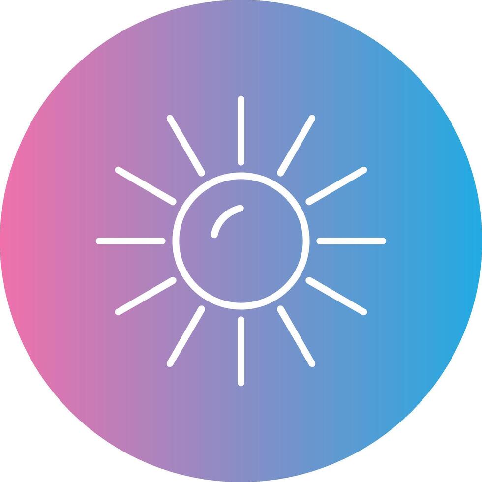 Sun Line Gradient Circle Icon vector