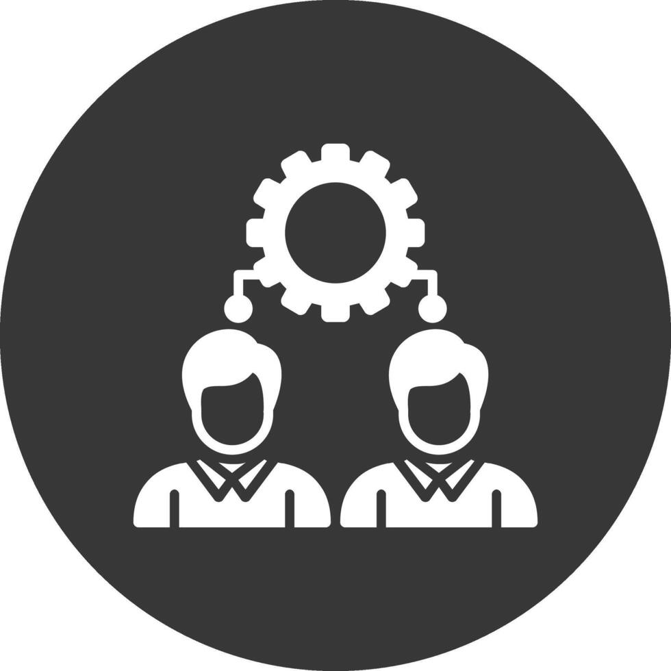 Workforce Glyph Inverted Icon vector