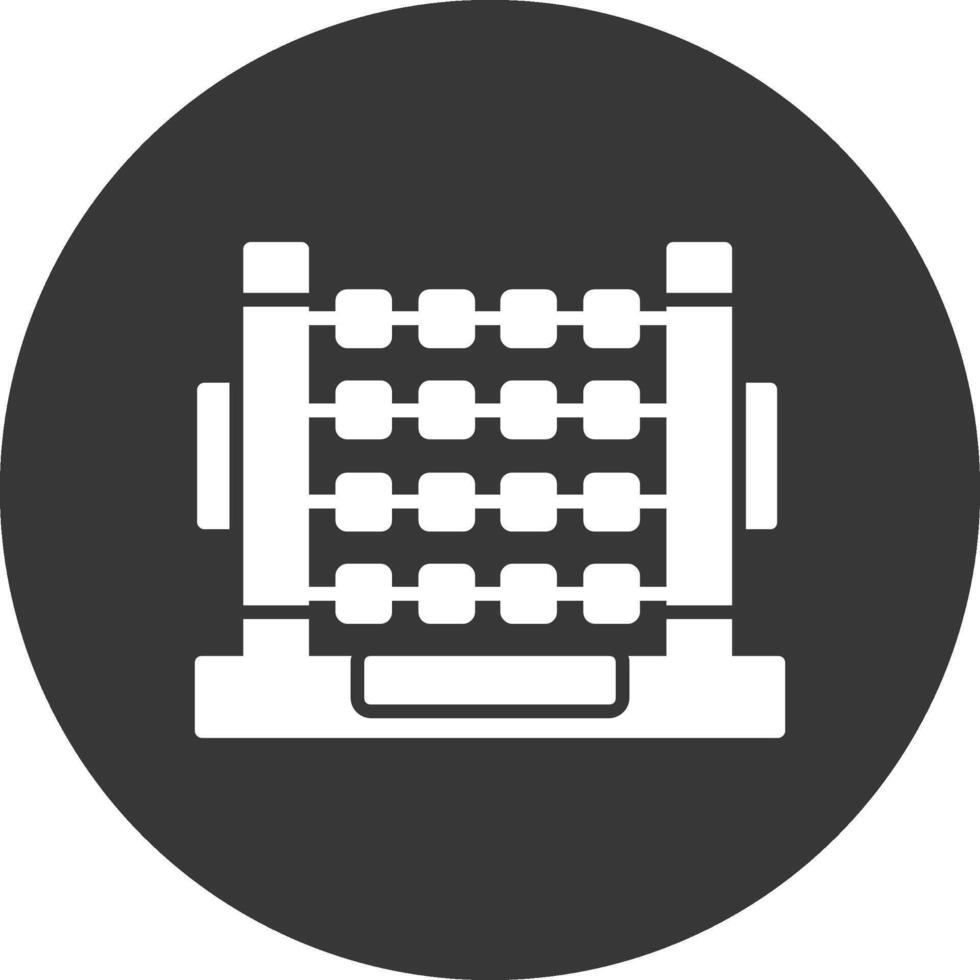 Abacus Glyph Inverted Icon vector