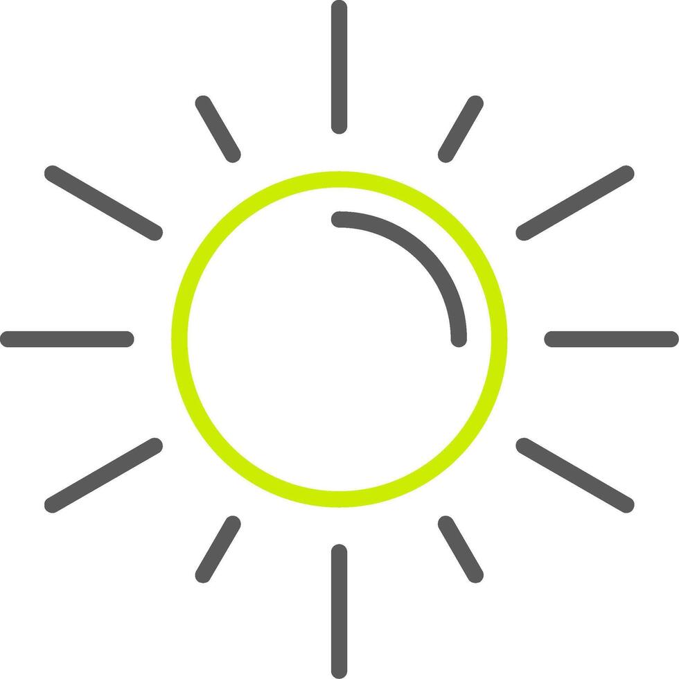 Sun Line Two Color Icon vector