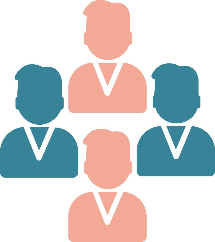 Team Glyph Two Color Glyph Two Color Icon vector
