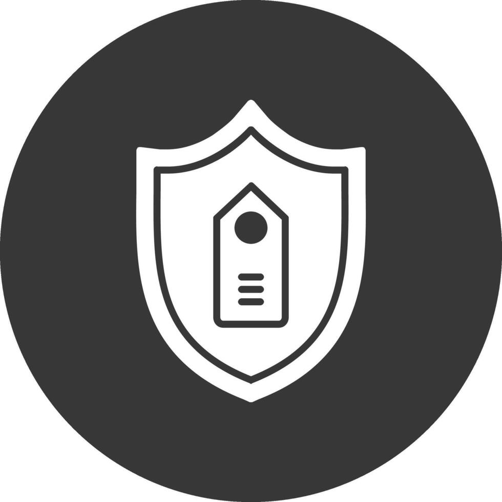 Brand Protection Glyph Inverted Icon vector