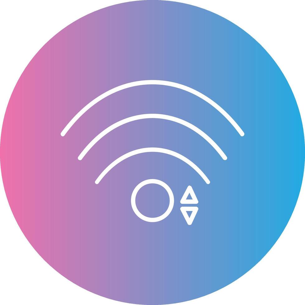 Wifi línea degradado circulo icono vector