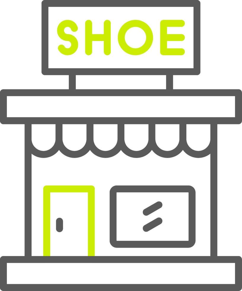Store Line Two Color Icon vector