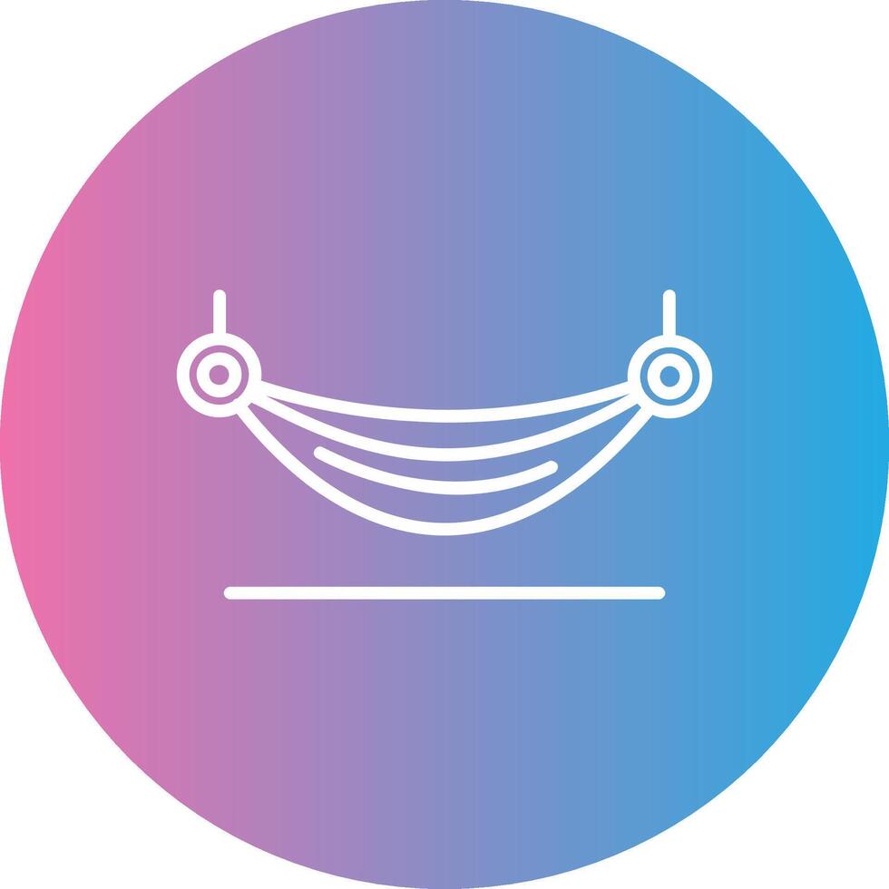 Hammock Line Gradient Circle Icon vector
