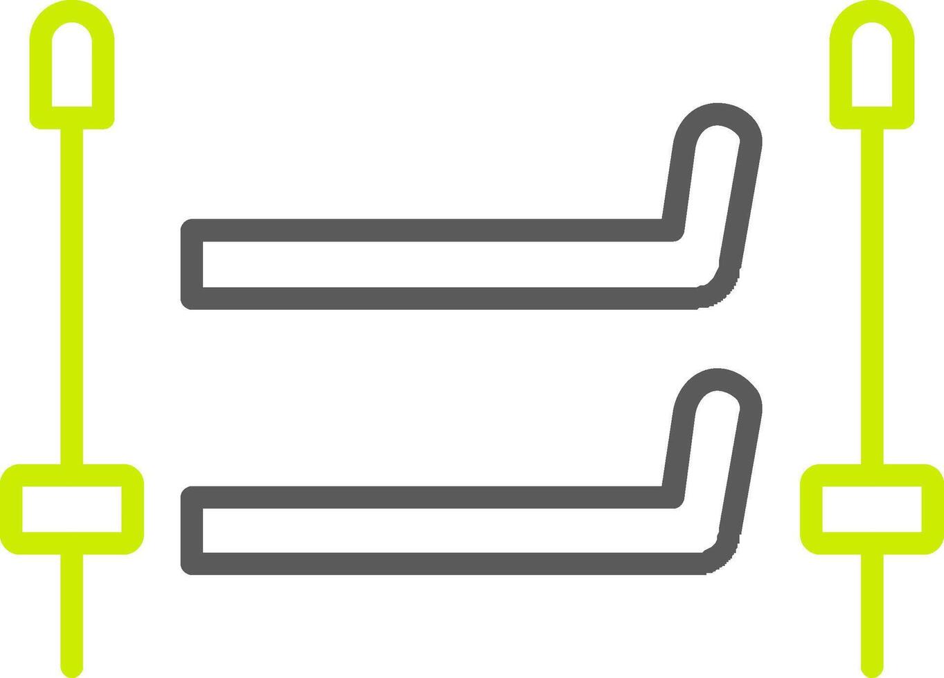 Skiing Line Two Color Icon vector
