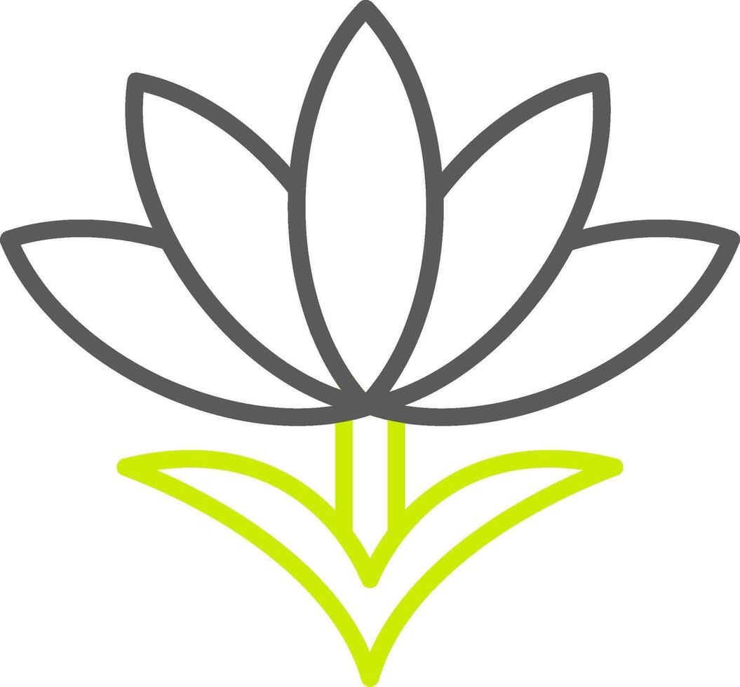 Saffron Line Two Color Icon vector