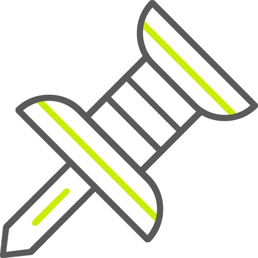 Push Pin Line Two Color Icon vector
