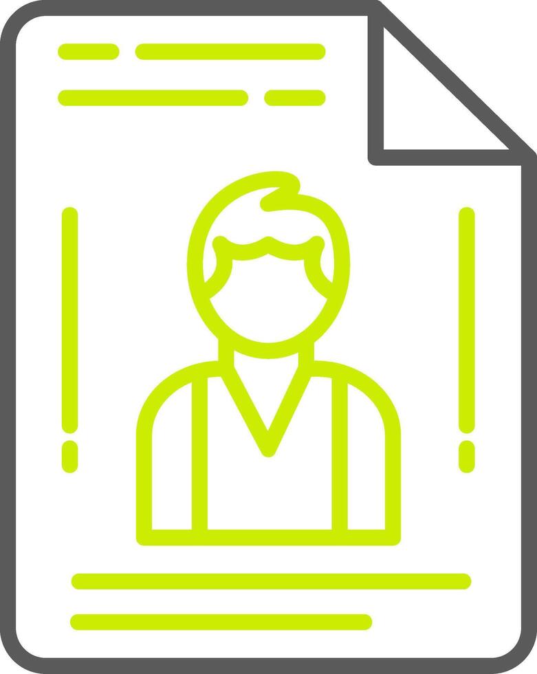 Personal File Line Two Color Icon vector