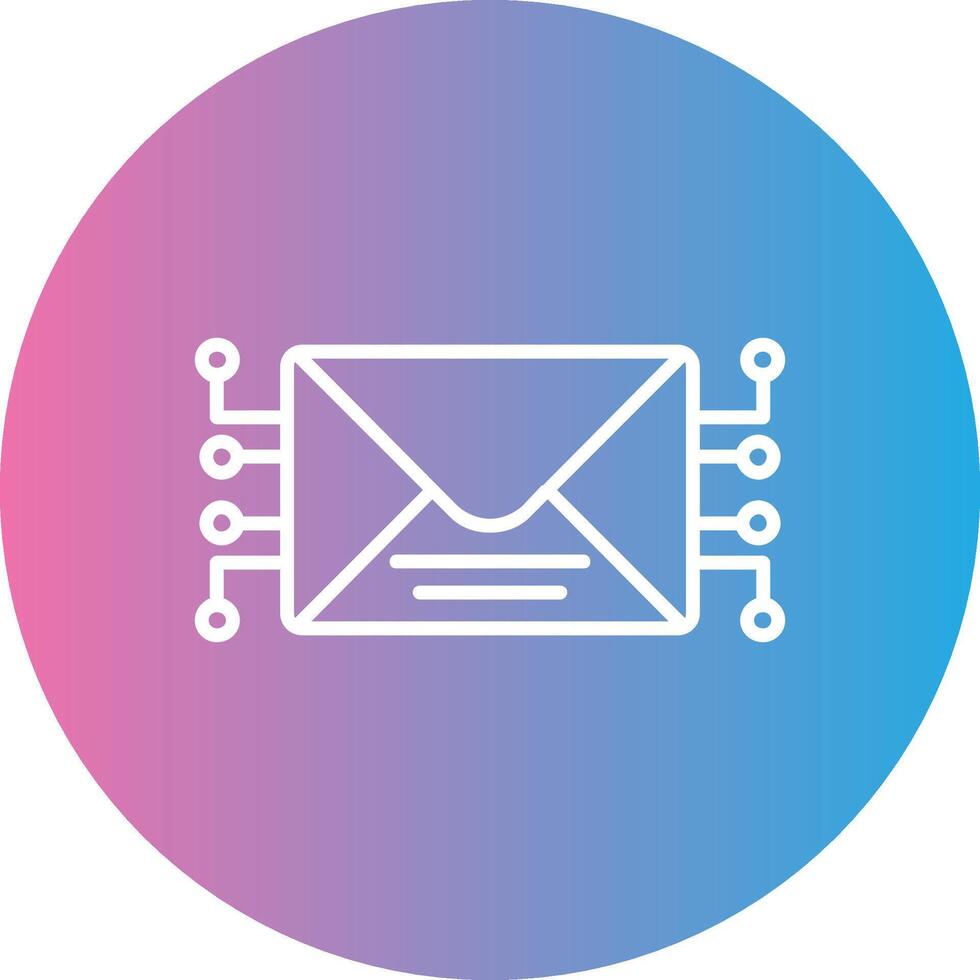 Mail Line Gradient Circle Icon vector