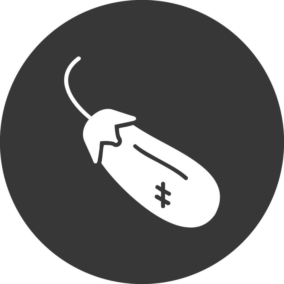 Eggplant Glyph Inverted Icon vector