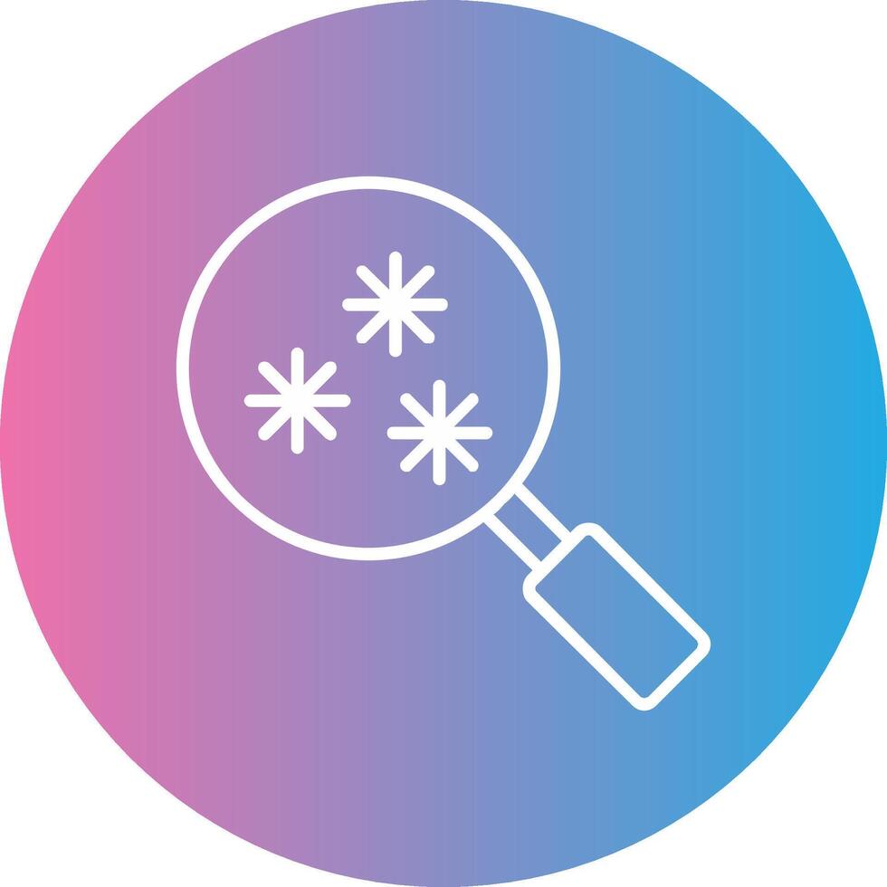 Virus Scan Line Gradient Circle Icon vector