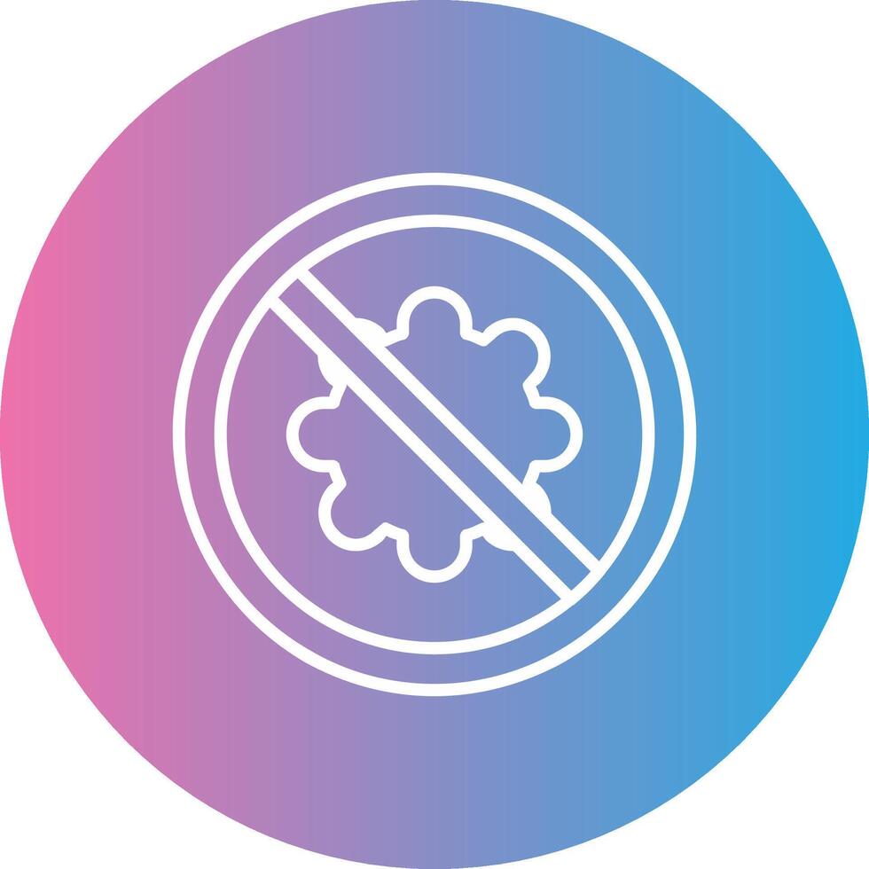 Safety Line Gradient Circle Icon vector